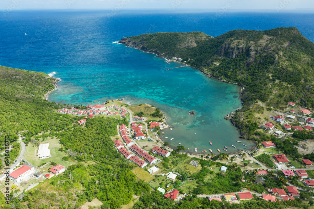Iles des Saintes. French Guadeloupe. Caribean island.
