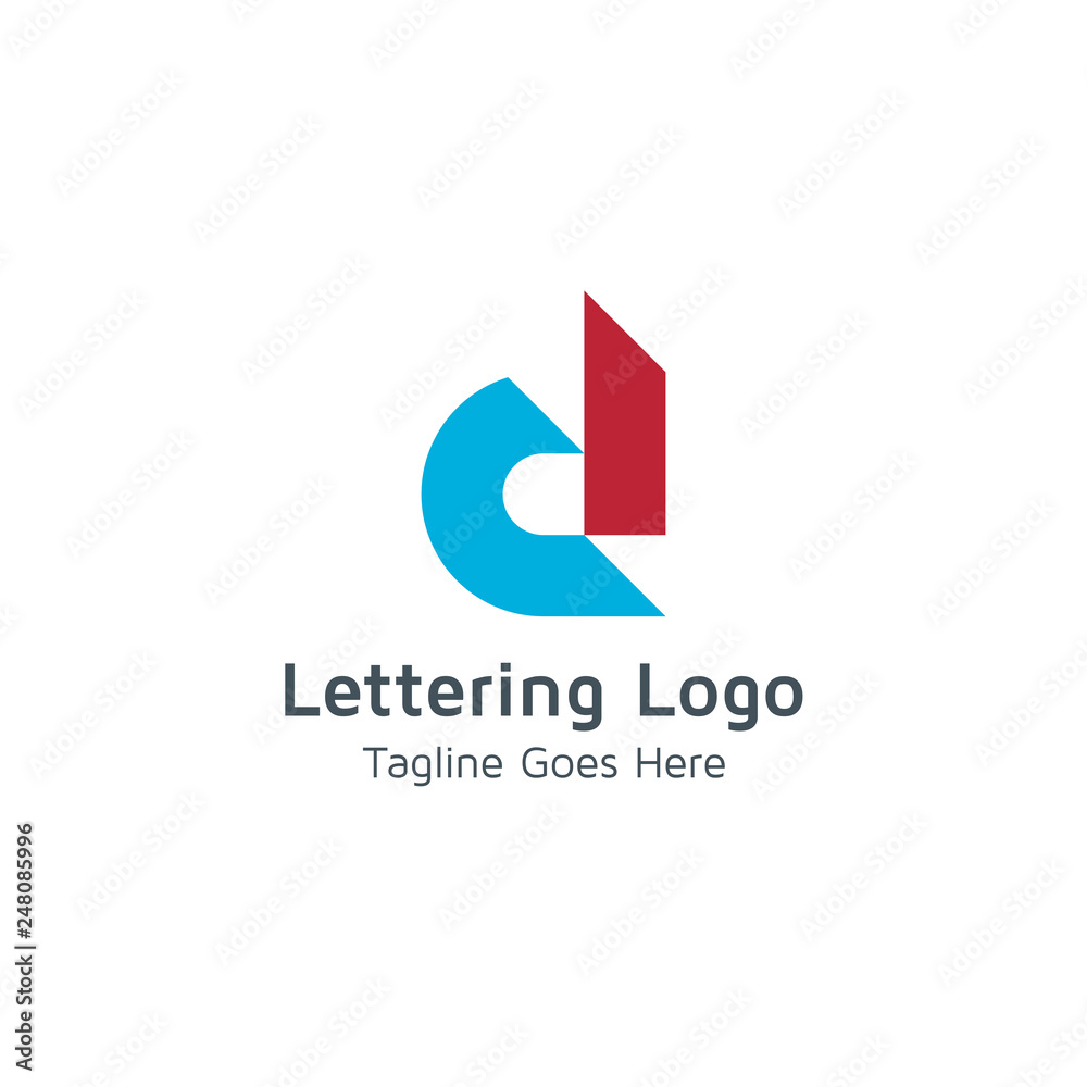 Lettering D Vector