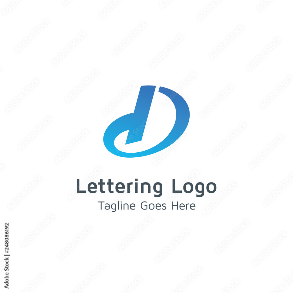 Lettering D Vector