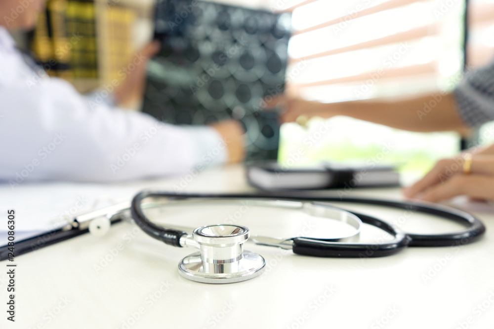 professional brain doctor give a counselor to the patient professional brain doctor give a counselor to the patient