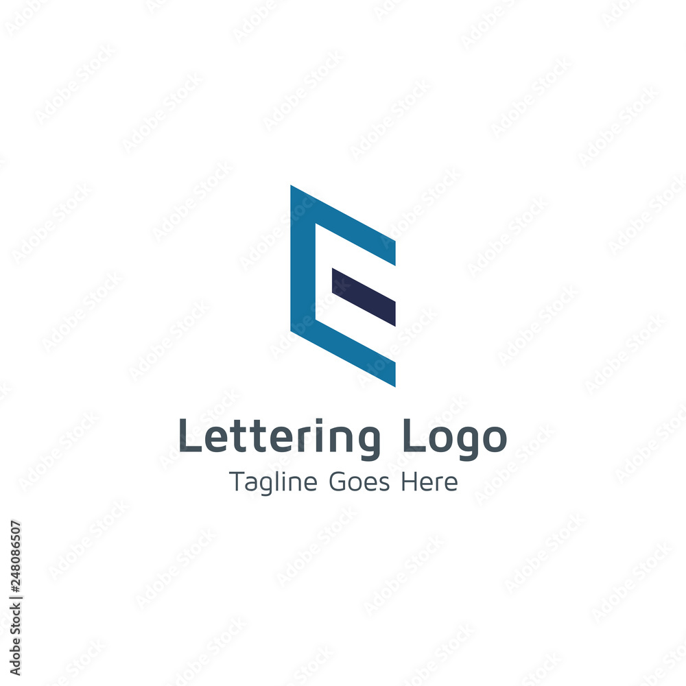 Lettering E Vector