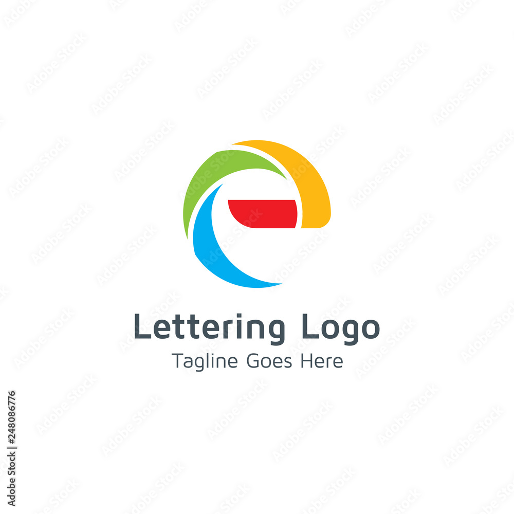 Lettering E Vector Lettering E Vector