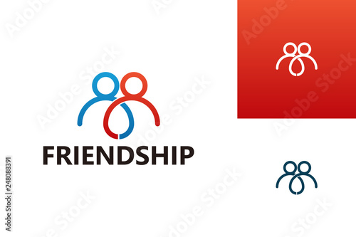 Friendship Logo Template Design Vector, Emblem, Design Concept, Creative Symbol, Icon