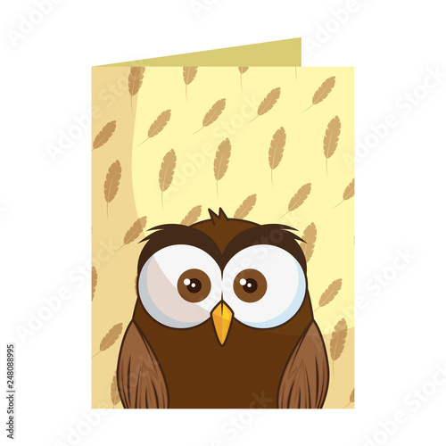 cute little owl bird character