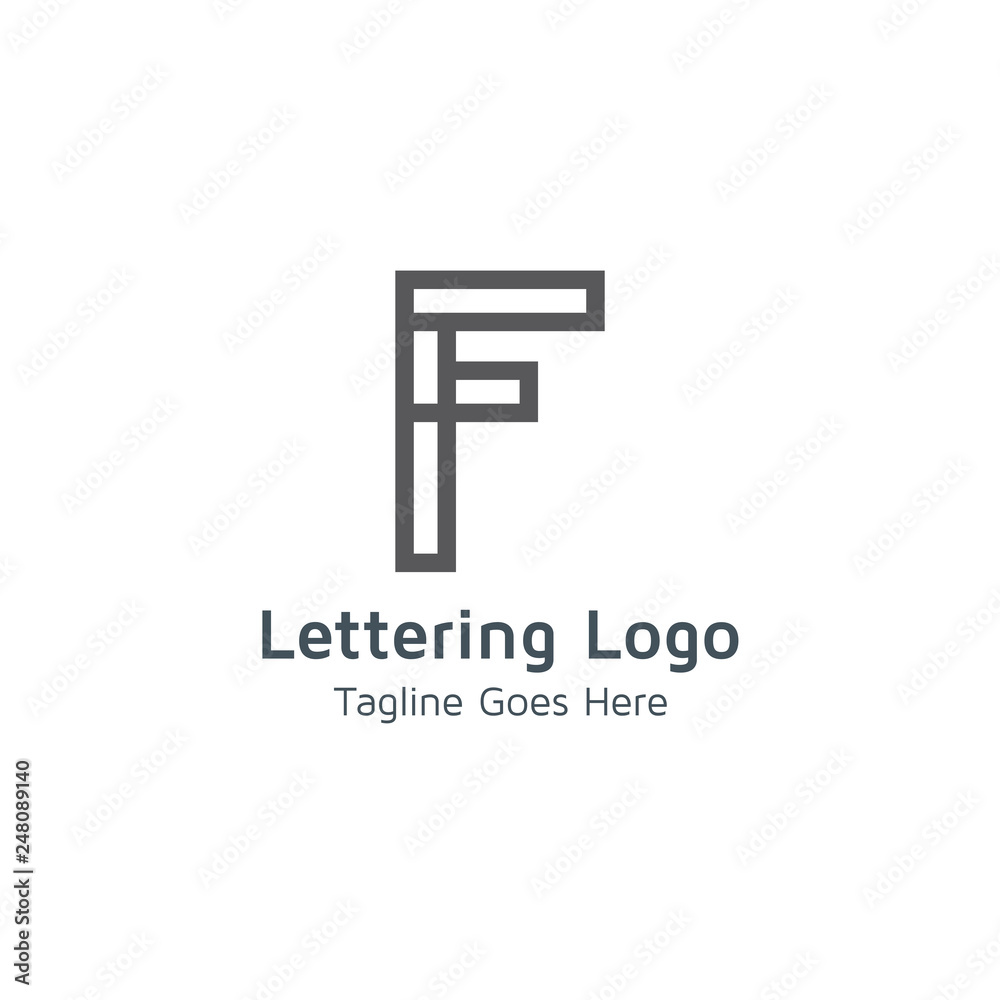 Lettering F Vector