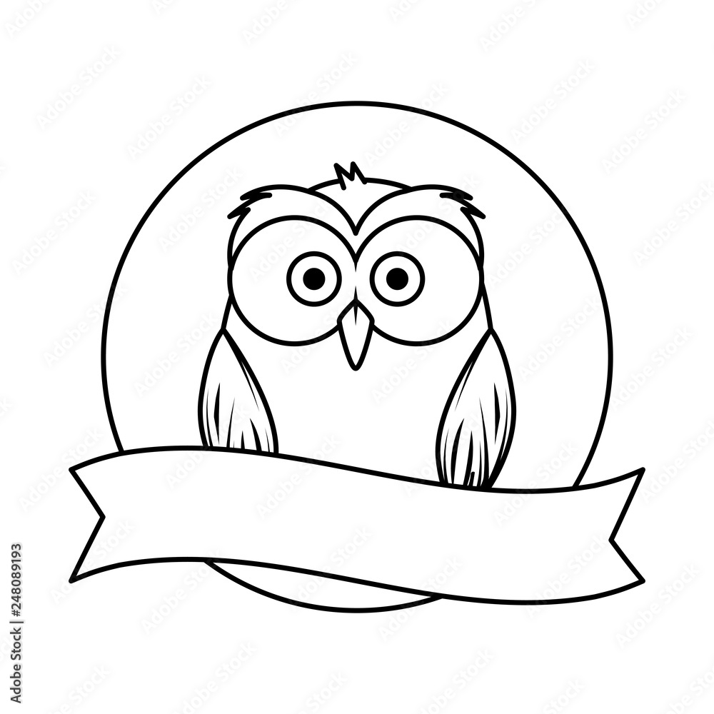 Obraz premium cute little owl bird character