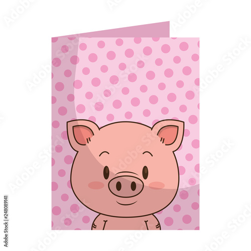 cute little pig character