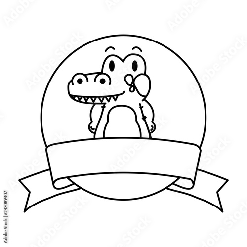 cute little crocodrile character