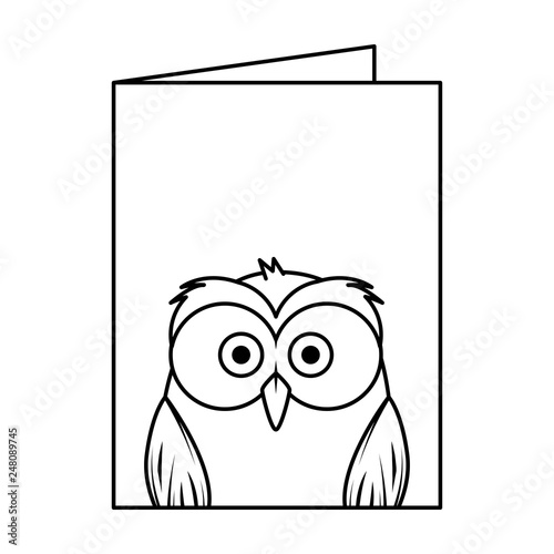 cute little owl bird character