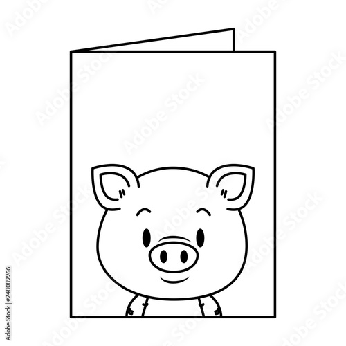 cute little pig character