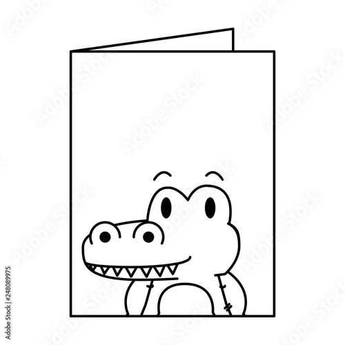 cute little crocodrile character