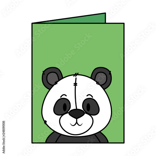 cute little bear panda character
