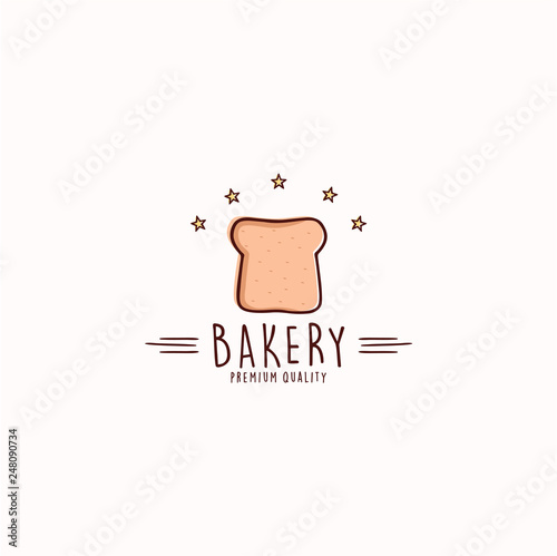 Fresh Bakery and Dessert Logo, Sign, Template, Emblem, Flat Vector Design