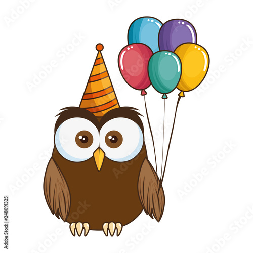 cute little owl bird character