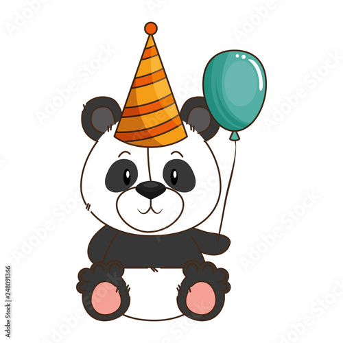 cute little bear panda character