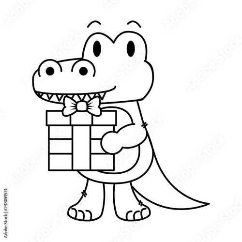 cute little crocodrile character