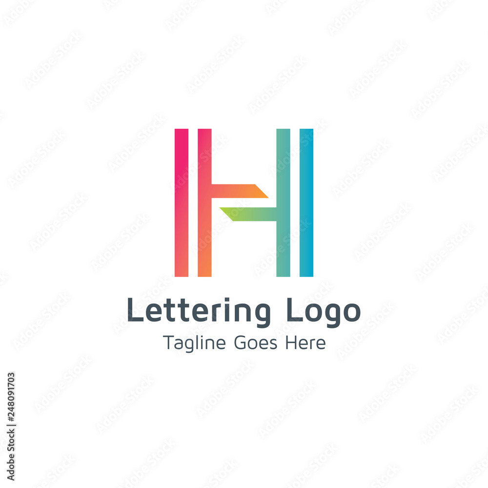 Lettering H Vector