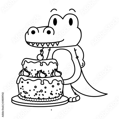 cute little crocodrile character