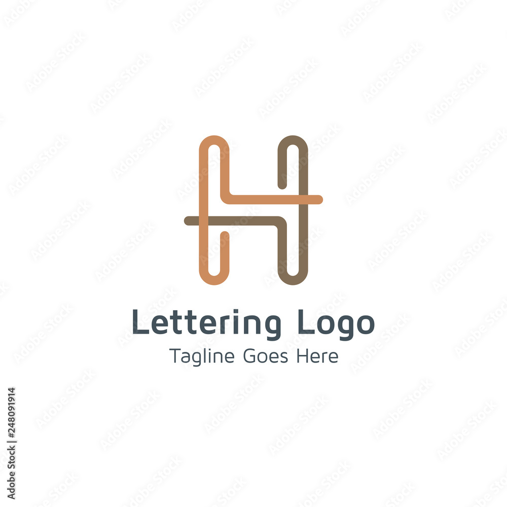 Lettering H Vector Lettering H Vector