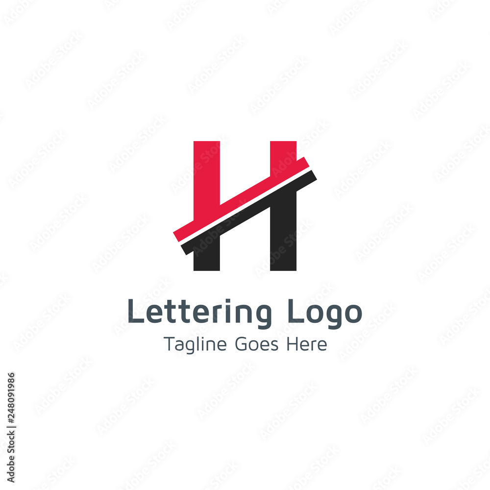 Lettering H Vector