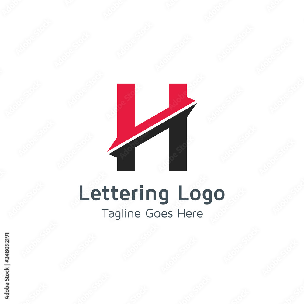 Lettering H Vector