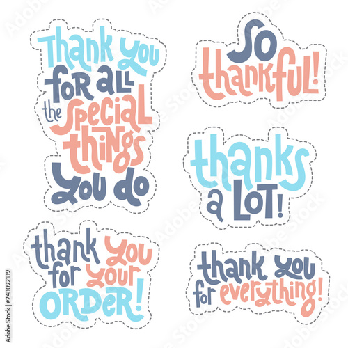 Thank you quotes and stickers