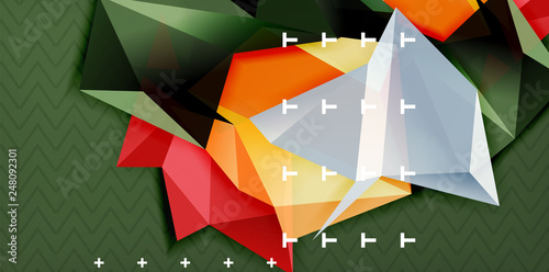 Triangular low poly background design