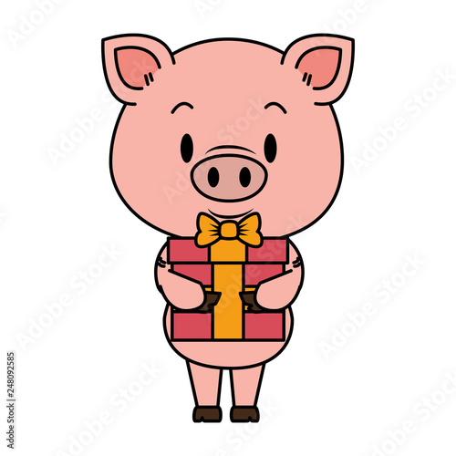 cute little pig character
