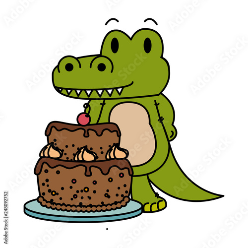 cute little crocodrile character