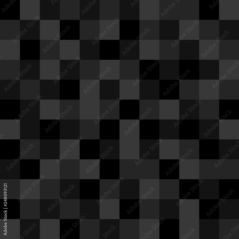 gray and black squares. vector seamless pattern. simple geometric shapes. textile paint. black repetitive background. fabric swatch. wrapping paper. modern stylish texture