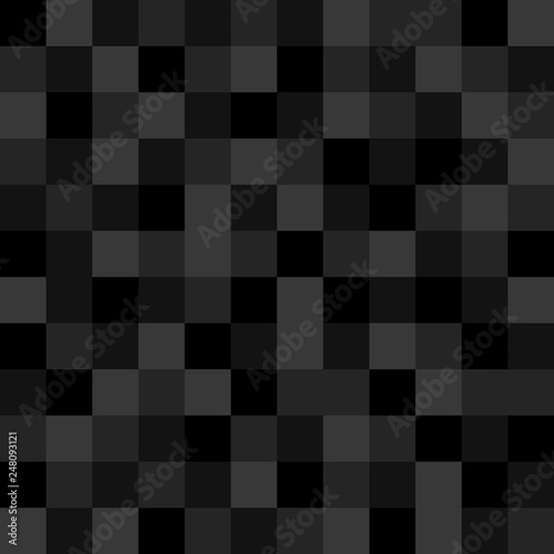 gray and black squares. vector seamless pattern. simple geometric shapes. textile paint. black repetitive background. fabric swatch. wrapping paper. modern stylish texture