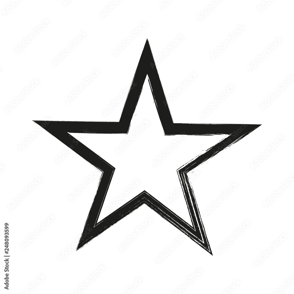 Grunge star. Hand drawn style illustration with a grunge effect. Star with grunge texture. Vector illustration Grunge star. Hand drawn style illustration with a grunge effect. Star with grunge texture. Vector illustration