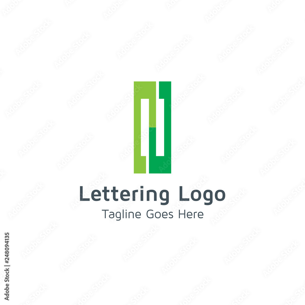 Lettering I Vector