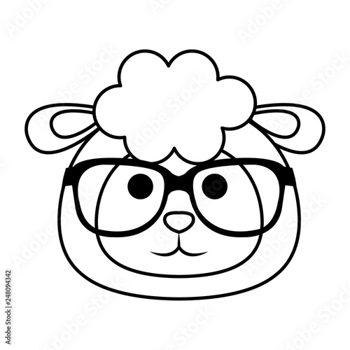 cute little sheep character