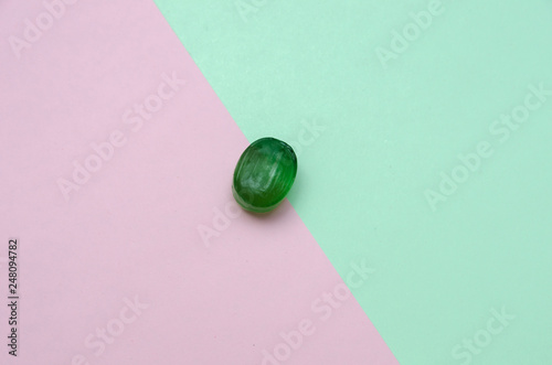 caramel lies on the table, candy of different colors