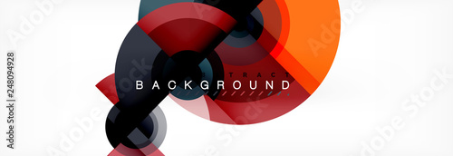Circle abstract background with triangular shapes for modern design, cover, template, brochure, flyer.