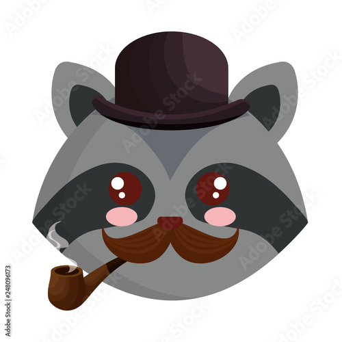 cute little raccoon character
