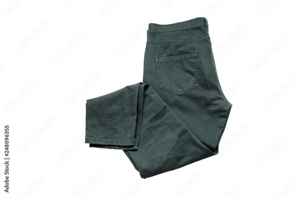pants on a white background, jeans for men and women. pants on a white background, jeans for men and women.