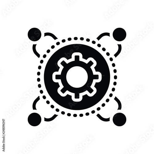 Black solid icon for enablement 
