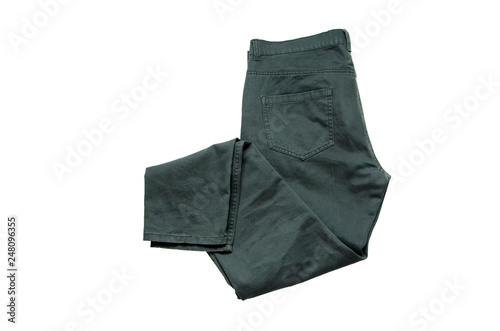 pants on a white background, jeans for men and women.