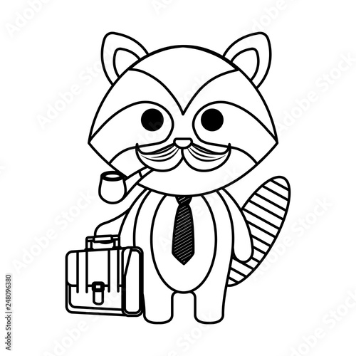 cute little raccoon character