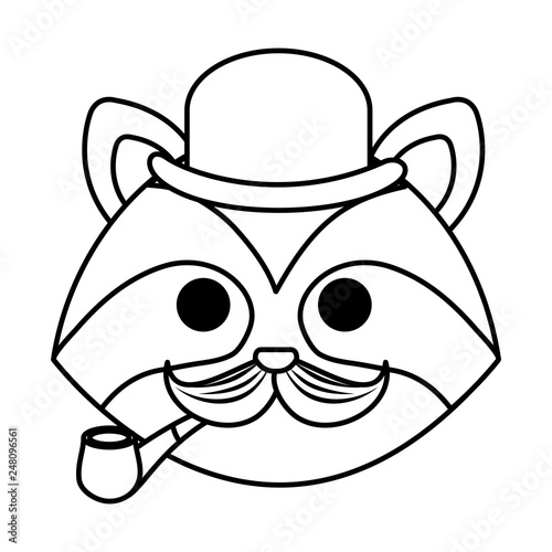 cute little raccoon character