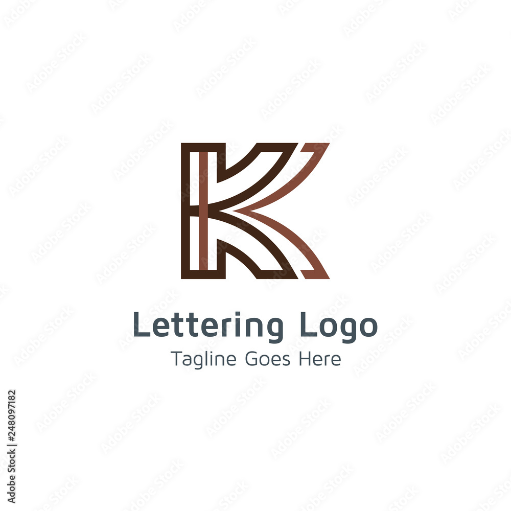 Lettering K Vector