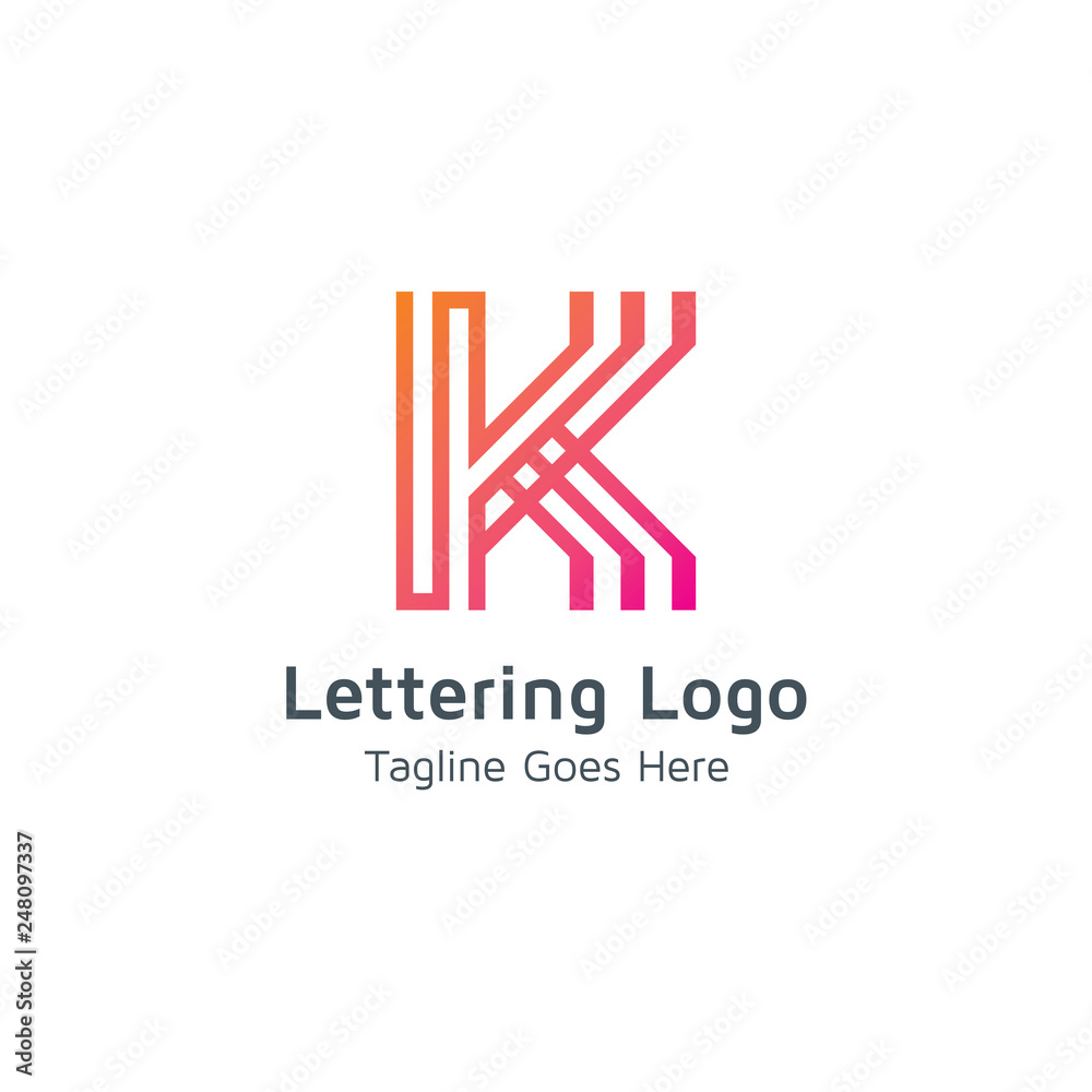 Lettering K Vector