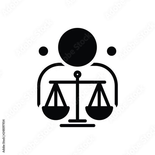 Black solid icon for ethical 