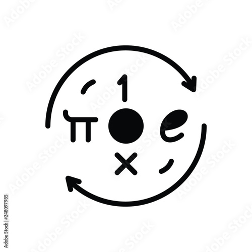 Black solid icon for euler 