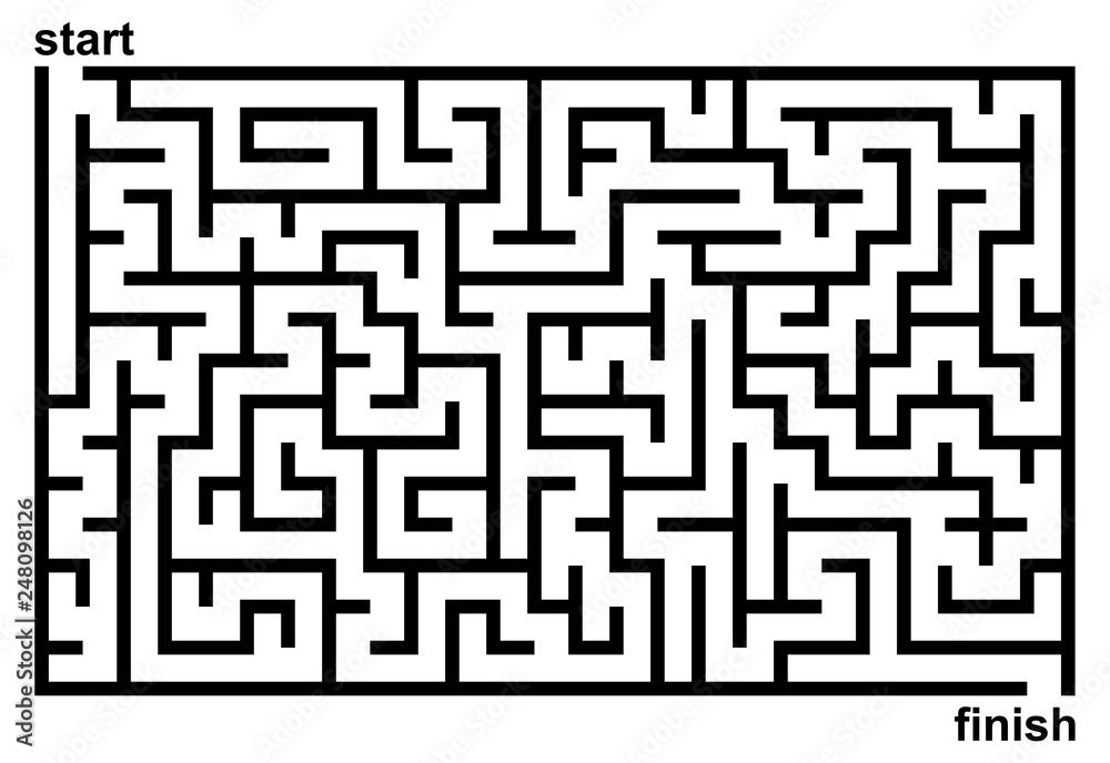 Simple black and white maze.
