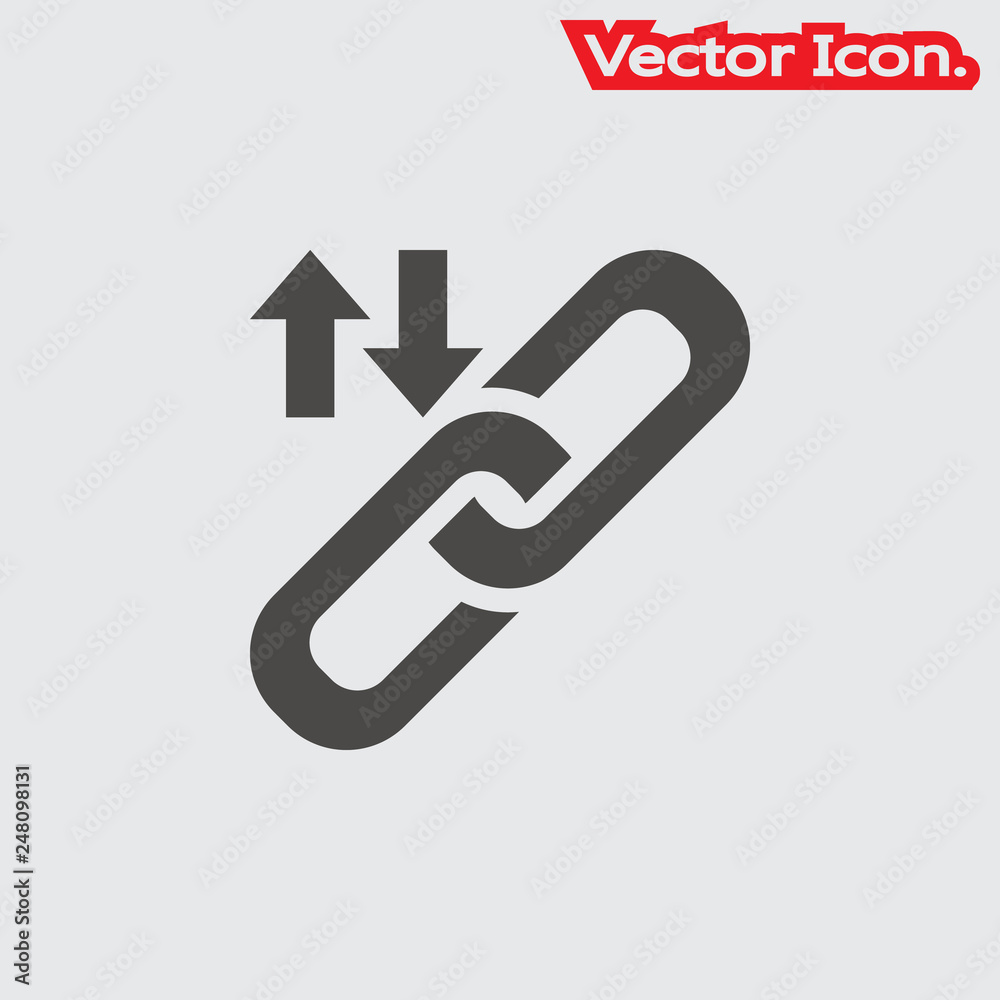 link icon isolated sign symbol and flat style for app, web and digital design. Vector illustration. link icon isolated sign symbol and flat style for app, web and digital design. Vector illustration.