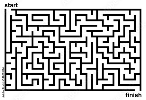 Simple black and white maze.