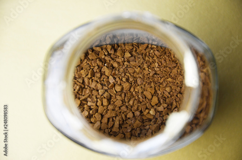 Coffee in an open jar